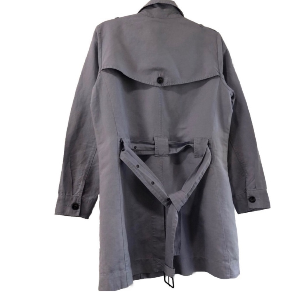 CAbi Blue/Gray Tanner Trench Coat Sz.M - Picture 9 of 16